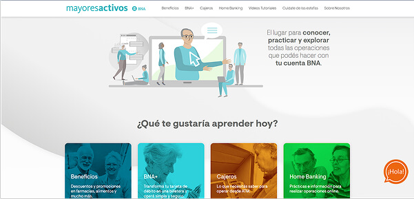 captura de pantalla del sitio web mayoresactivos.com.ar